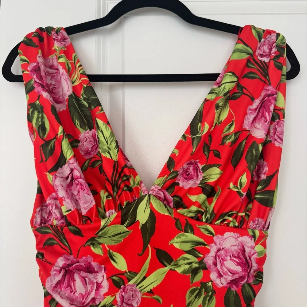 Zara Floral Bodysuit - Orange and Pink - Picture 3 of 6
